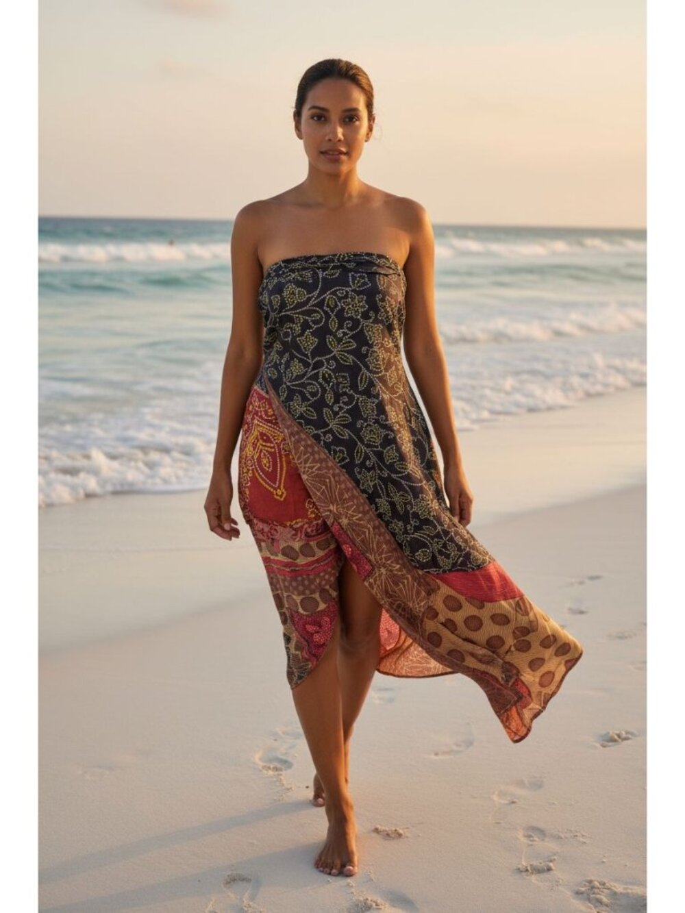 Convertible Boho Wrap Skirt Dress – Multi-Wear Vacation Style - Picture 5 of 15